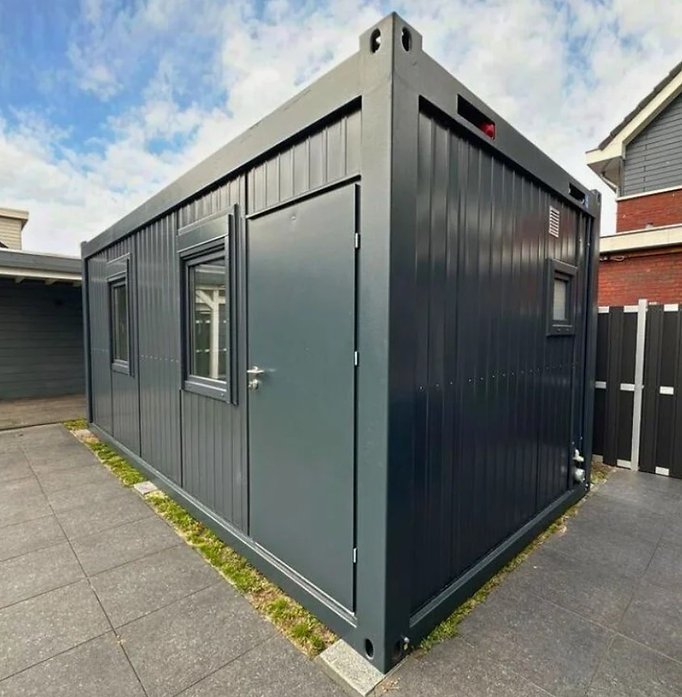 Conteneur Isolé de 6 x 3 mètres avec Toilettes et Cuisine RAL 7016 – Image 10