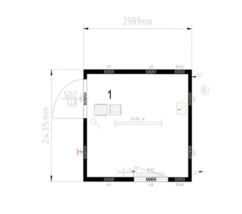 Conteneur bureau 2.98 x 2.43 mètre – Image 2
