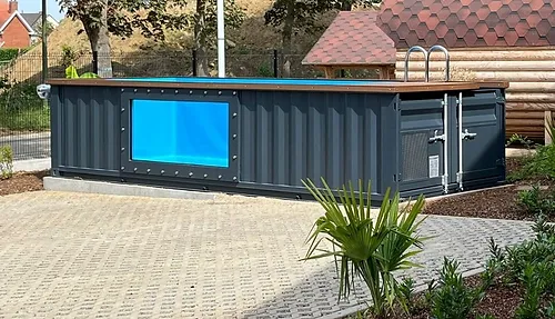 Piscine Conteneur Prête à l'Emploi de 6,2 mx 2,5 m avec Fenêtre de Piscine – Image 8