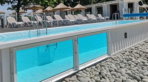 Piscine Conteneur 12.2mx 2.5m Prête à l'Emploi avec Pompe à Chaleur