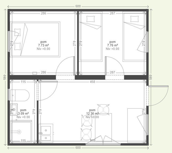 Conteneur Maison modulaire clé en main de 35 m2 toute l’année – Image 14