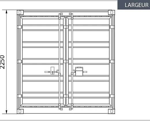 Conteneur 15 pied avec installation électrique,grilles d’aération et verrou clef – Image 14