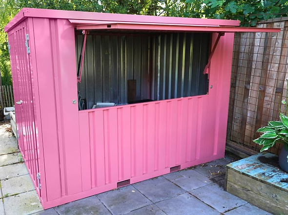 Container bar pliable 3 x 2 METER XL Rose RAL 3014 – Image 3