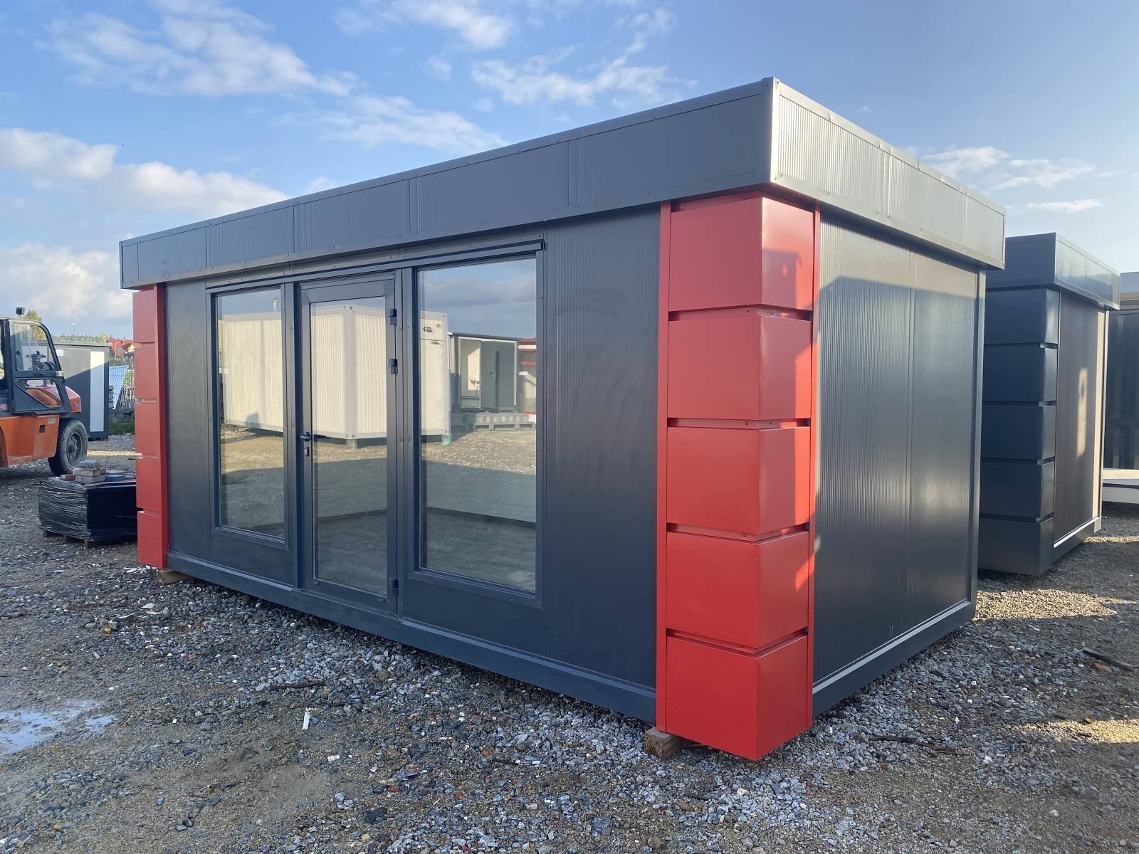 conteneur Pavillon commercial espace ouvert 3×6