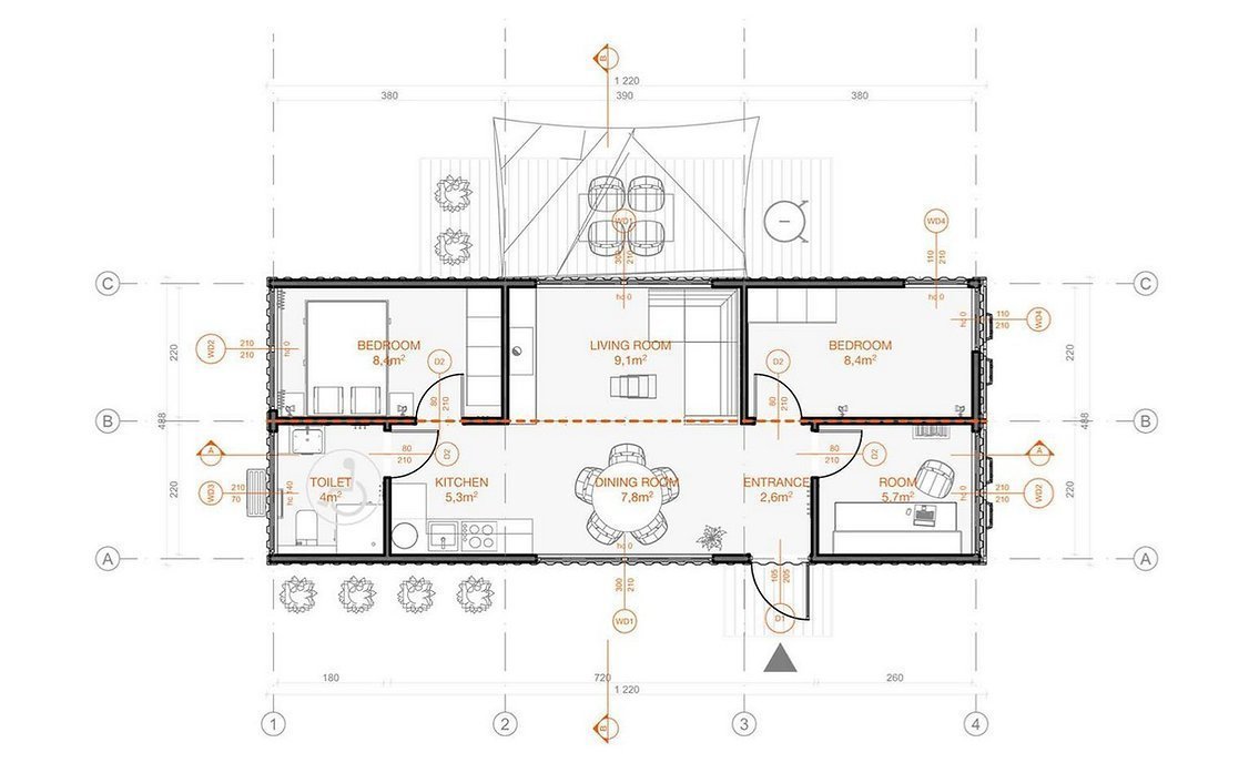 Maison conteneur habitable toute l’année – 56 m², 4 chambres, clé en main – Image 13