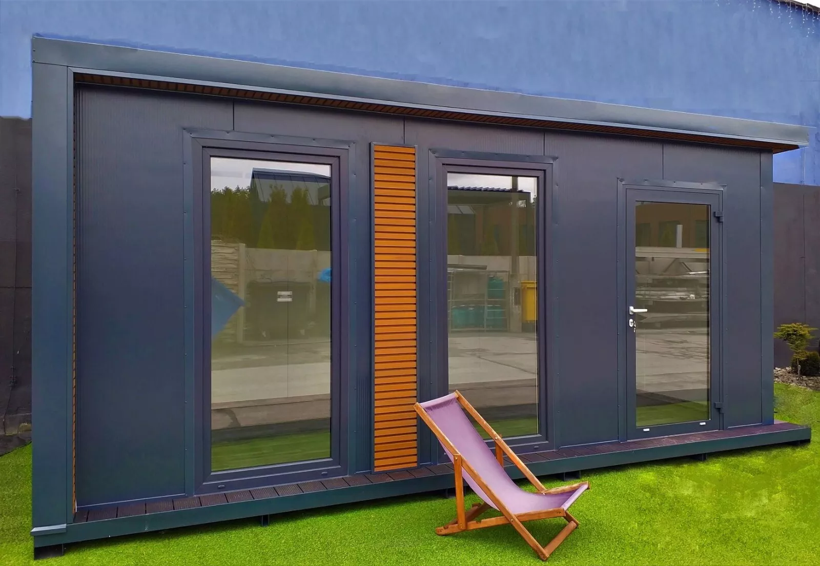 Conteneur de bureau Conteneur d'habitation Abri de jardin - 6 x 3m avec chauffage – Image 6