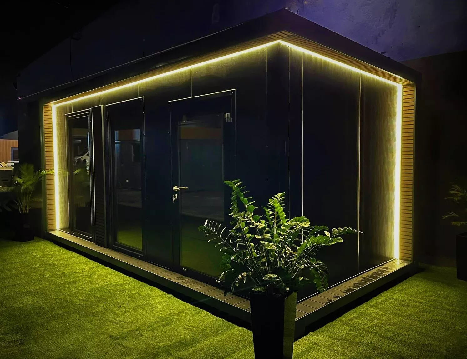 Conteneur de bureau Conteneur d'habitation Abri de jardin - 6 x 3m avec chauffage