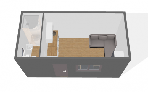 Conteneur maison habitable toute l'année modèle A de 18 m² – Image 13