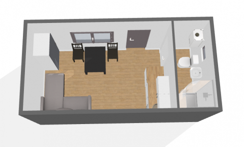Conteneur maison habitable toute l'année modèle A de 18 m² – Image 14